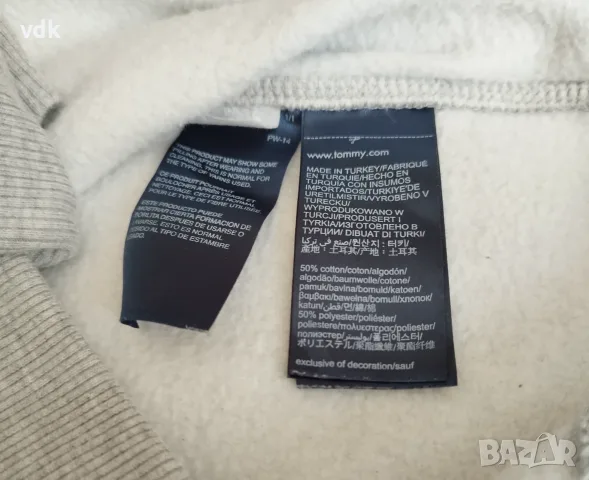 100% Оригинална страхотна мъжка ватирана блуза с дълъг ръкав TOMMY JEANS!, снимка 6 - Блузи - 56228157