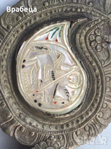 Религиозни пафти. Седеф. Религия. Св. Георги и св. Димитър , снимка 2 - Антикварни и старинни предмети - 47631040