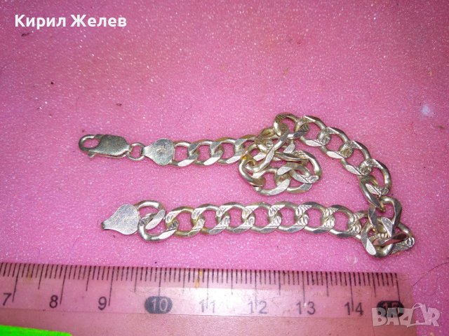 СТИЛНО ОРНАМЕНТИРАНА СРЕБЪРНА ГРИВНА СРЕБРО 925 ВИНТИДЖ ПЛЕТКА РЪЧНА БИЖУТЕРСКА ИЗРАБОТКА 43285, снимка 3 - Гривни - 44315418