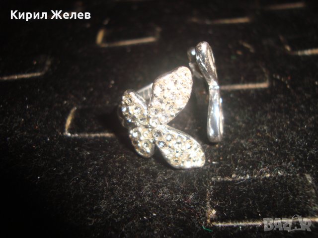 НЕЖЕН ПОСРЕБРЕН ПРЪСТЕН с КРИСТАЛИ 20792, снимка 4 - Пръстени - 32088919