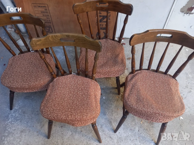 Старинни столове за маса 4 броя, снимка 4 - Столове - 53112364