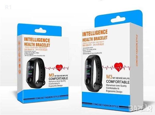 Фитнес гривна M3 Band , Калории, Крачкомер, Bluetooth, снимка 2 - Смарт гривни - 42832843