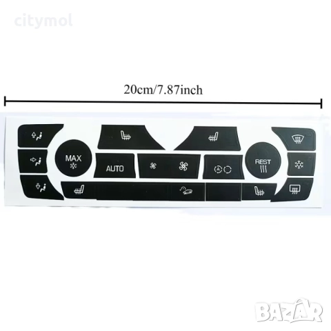 Лепенки за бутони климатроник BMW 3 Series 2006-2011, E90, E91, E92, снимка 2 - Аксесоари и консумативи - 52750710