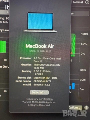 MacBook Air Retina, 13-inch 2018 А1932, снимка 9 - Лаптопи за работа - 54217335