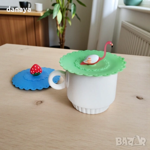 6300 Силиконово капаче за чаша с нестандартна дръжка, снимка 3 - Аксесоари за кухня - 53208877