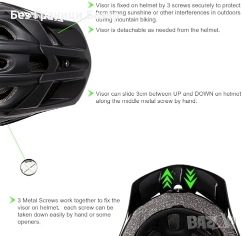 Нов шлем Каска за велосипед MTB шосе лека дишаща регулируема EN1078, снимка 4 - Аксесоари за велосипеди - 53961924