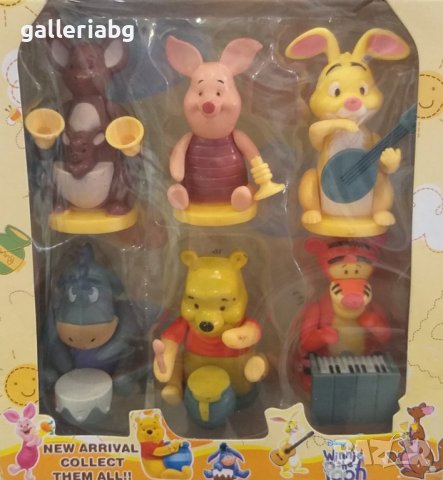Комплект от 6 фигурки на Мечо Пух (Winnie-the-Pooh), снимка 1