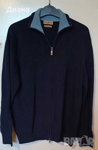 Мъжка жилетка с цип-кашмир,мерино