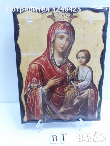 Голяма икона на Пресвета Майка Богородица Закрилница - Модел ВГ-- ръчна изработка , снимка 5 - Икони - 37640139