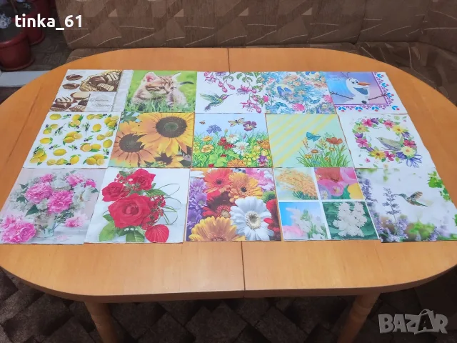 Салфетки за декупаж , снимка 2 - Други - 55730622