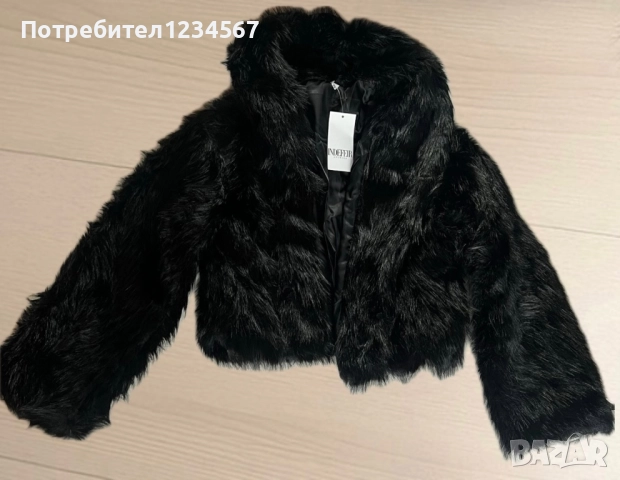 НОВО палто от еко косъм с етикет- на половин цена, снимка 3 - Палта, манта - 52115282