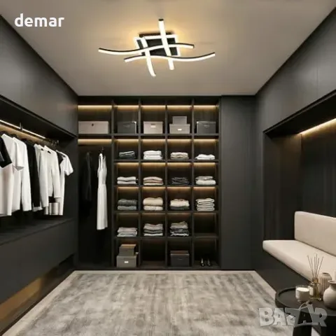 MELAYR LED полилей/плафон Modern – таванно осветление с 3 температури 3000K/4500K/6500K, 29W, снимка 6 - Лампи за таван - 55849734