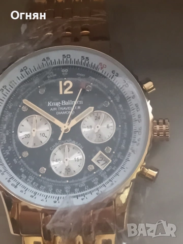 Mъжки часовник Chronograph Krug-Baumen с диаманти, снимка 2 - Мъжки - 53305516