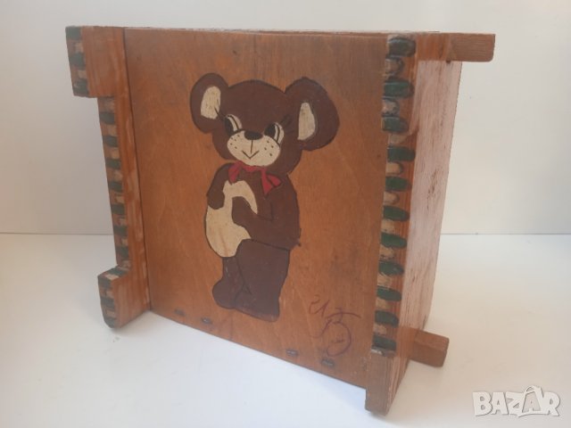 Стара дървена ръчно рисувана кутия, снимка 1 - Колекции - 42924972