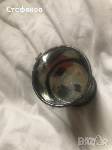 Стара, сребърна мярка за алкохол, двустранна, снимка 3 - Антикварни и старинни предмети - 54026246