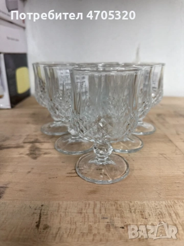 Комплект от 6 бр. чаши за вино със столчета за елегантно сервиране, снимка 2 - Чаши - 53126624