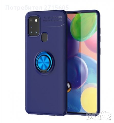  Samsung Galaxy A21s Силиконов удароустойчив гръб с метален пръстен , снимка 3 - Калъфи, кейсове - 29604440