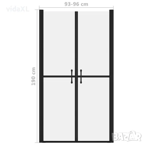 vidaXL Врата за душ, матирано ESG стъкло, (93-96)x190 см, снимка 5 - Душове - 56146091
