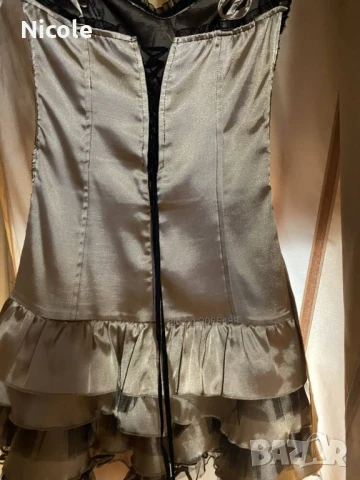 Страхотна празнична сатенена рокля, снимка 5 - Рокли - 50861761