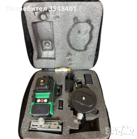 4D Лазерен Нивелир с 16 Линии (Четири Точков), Самонивелиращ се, със Зелен Лазер с тринога, снимка 12 - Други инструменти - 52654141