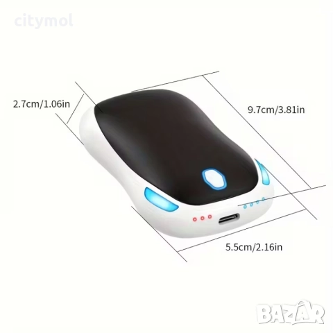2 в 1 Power Bank и акумулаторна електрическа грейка за ръце с 3 настройки за топлина, снимка 8 - Друга електроника - 52311625