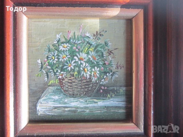 Стара картина рисувана масло 1, снимка 6 - Картини - 31338787