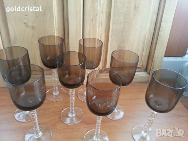 Стъклени чаши цветно стъкло , снимка 6 - Антикварни и старинни предмети - 37624732