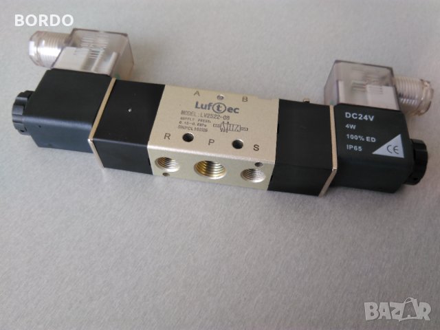 Пневматичен разпределител 1/4 с 2-бобини LUFTEC тип 5/2, снимка 4 - Други машини и части - 30597159