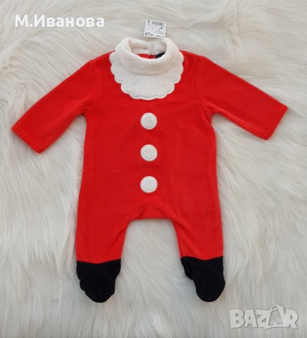 Коледен ромпър за новородено, снимка 1 - Бебешки гащеризони - 38168562