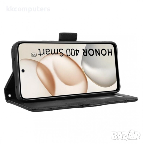 Кожен флип калъф за Honor X7d / 400 Smart -Магнитно затваряне, Държач за Карти и Стойка, вкл. Протек, снимка 10 - Калъфи, кейсове - 52466576