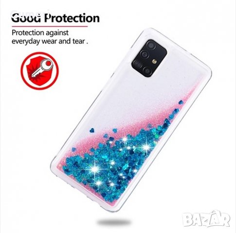 Samsung Galaxy A51 Силиконов воден гръб с брокат , снимка 7 - Калъфи, кейсове - 29934006