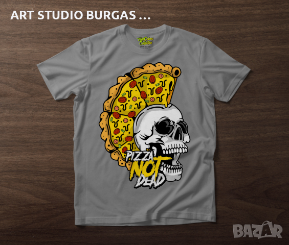 Тениска унисекс Pizza Not Dead "MADCOLORS COLLECTION", снимка 10 - Тениски - 36389353