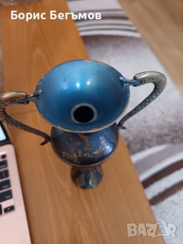 Израелска метална ваза, снимка 3 - Антикварни и старинни предмети - 52998323