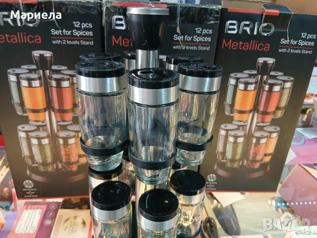 Комплект за подправки Brio Metallica ,Сет за подправки + ЧАЙНИК ЕМАЙЛ BRIO 2.5Л ДЕКОР ПЕТЕЛ, снимка 4 - Други - 50461692