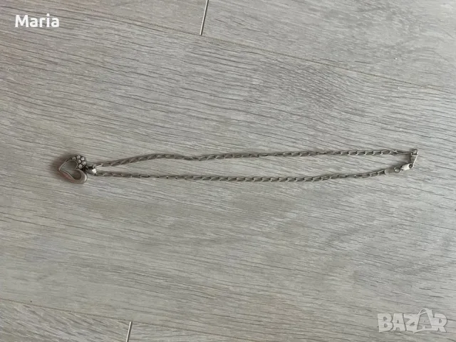 Сребърно колие 925 със сърце, снимка 3 - Колиета, медальони, синджири - 55811950