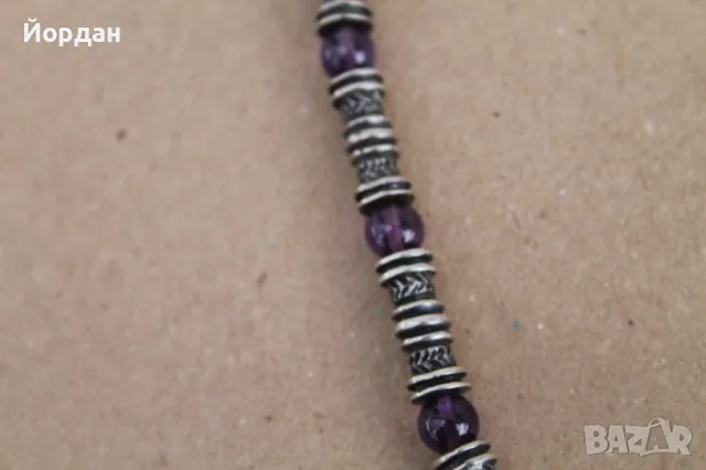 Дамско сребърно колие с аметист , снимка 8 - Други ценни предмети - 49798215