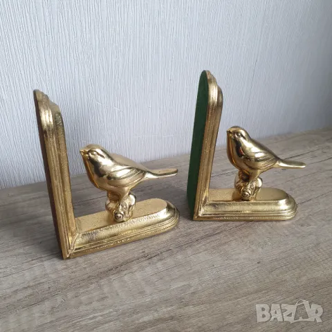 Два стари месингови книгоразделителя с птици, снимка 7 - Антикварни и старинни предмети - 49689480