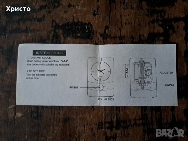 часовник с движещо се махало, за бюро, абстрактно изкуство кварцов, черен, снимка 6 - Други - 38939400