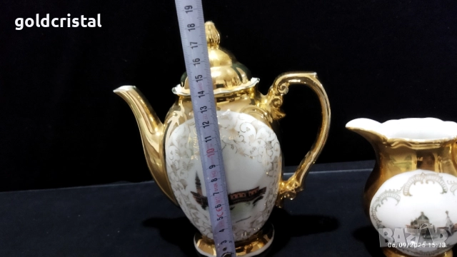 старинен немски порцелан Бавария чайник и каничка , снимка 2 - Антикварни и старинни предмети - 51635841