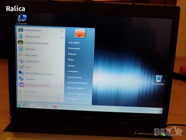 Лаптоп Acer Aspire 1650, снимка 7 - Лаптопи за дома - 44483759