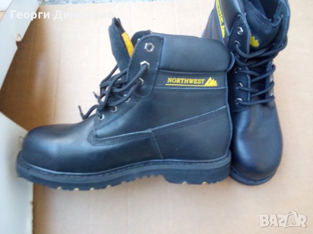 мъжки обувки за работа нови, кожа, NORTHWEST TERRITORY - N 42 черни, подметка Goodyear, снимка 3 - Мъжки боти - 31347939