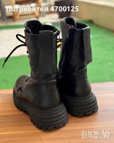 Дамски кожени ботуши - 36 номер, снимка 3 - Дамски боти - 53198846