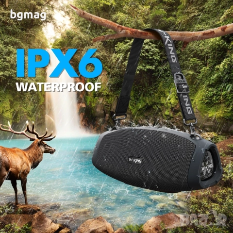 W-King X10 70W безжична Bluetooth тонколонка с безжичен микрофон, снимка 9 - Тонколони - 52069221