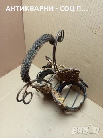 Стара Ръчно Изработена Стоика Поставка За Вино Бутилки., снимка 7 - Антикварни и старинни предмети - 49521494