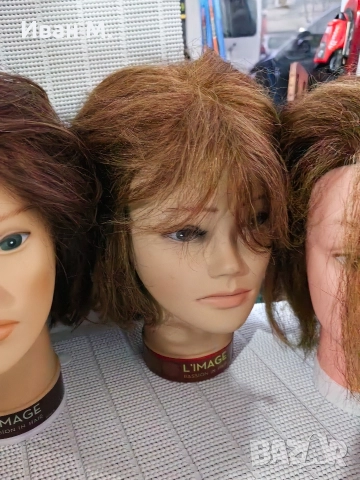 Фризьорски тренировачни глави с естествен косъм , снимка 5 - Фризьорски принадлежности - 52929237