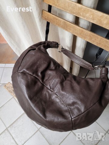 FERCHI Естествена кожа голяма торба,тъмнокафява( 315$ в интернет сайтове), снимка 11 - Чанти - 39862020