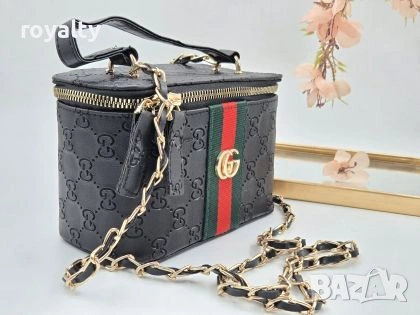 Gucci Нова Дамска Кожена Черна Чанта Гучи , снимка 2 - Чанти - 54013603
