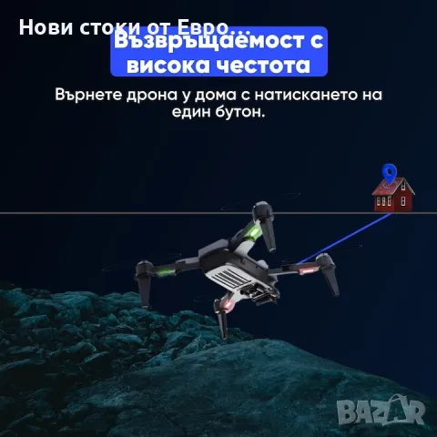 Дрон с GPS ИнтелигQuadCopter,за,HexaCraft,модел S166,тип UAV сензор 8K фотография,Full HD , снимка 9 - Дронове и аксесоари - 49203339