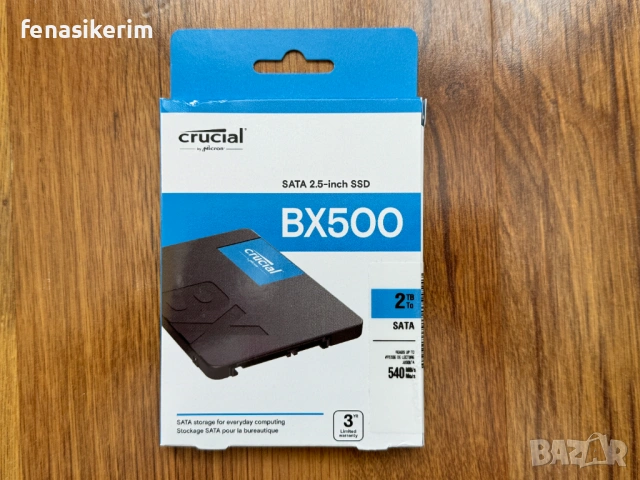 ЧИСТО НОВО 2000GB 2TB SSD Crucial BX500