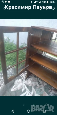 Ретро витрина-дърво и стъкло ., снимка 6 - Секции и витрини - 50569212